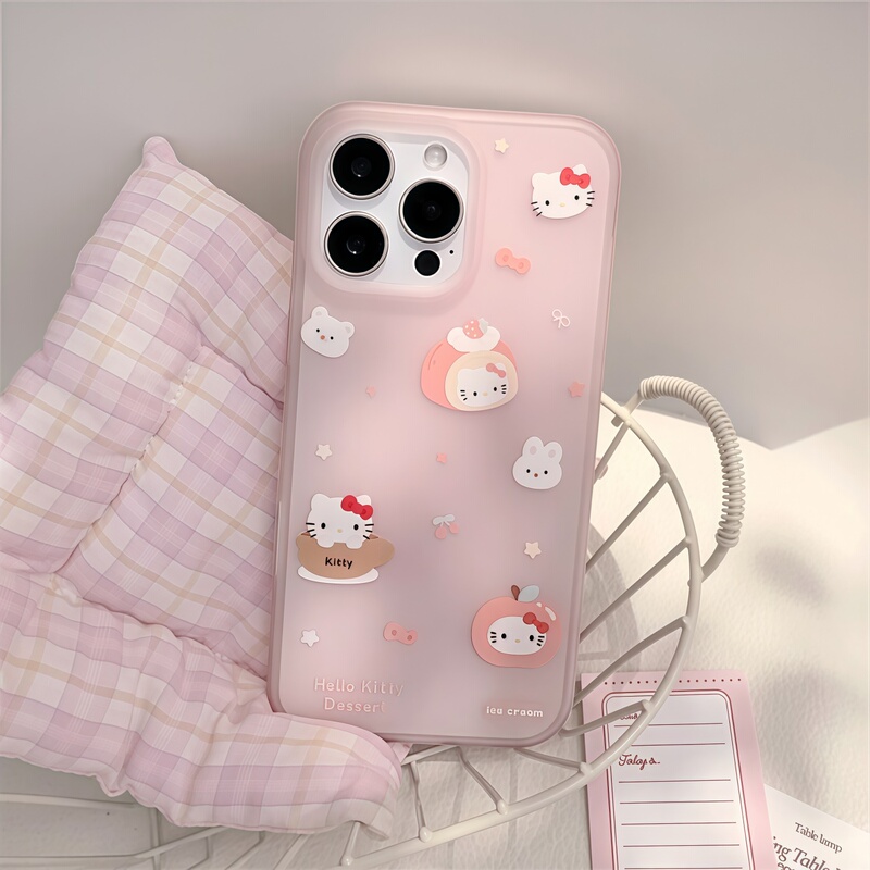 Ins-Style Pink Kitty Cat Case Suitable for Apple 17 Air Phone Case iPhone 16 Pro Max Shell 15 Plus New Model 13 Soft Case 14 Pm Anti-Drop Female 12 Full Cover 11 Phone Case