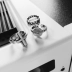 TKSTYLEACC tùy chỉnh Nhật Bản và Hàn Quốc mạng đỏ xu hướng giản dị hoang dã retro chéo ngón đeo nhẫn mẫu nhẫn nam đẹp Nhẫn