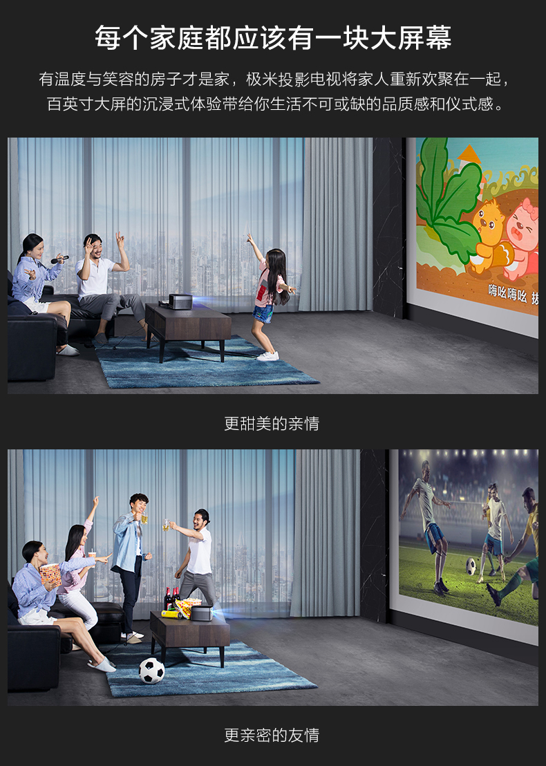 Máy đo cực lớn không có màn hình TV H2 HD máy chiếu gia đình nhỏ thông minh Máy chiếu gia đình không dây 1080P - Máy chiếu