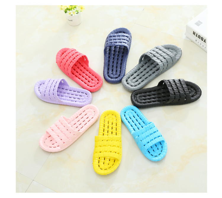 Mùa hè bị rò rỉ nhựa flip-flops trong phòng tắm, dép mát mẻ, chống trơn trượt nhà, dép tắm, nam giới và phụ nữ