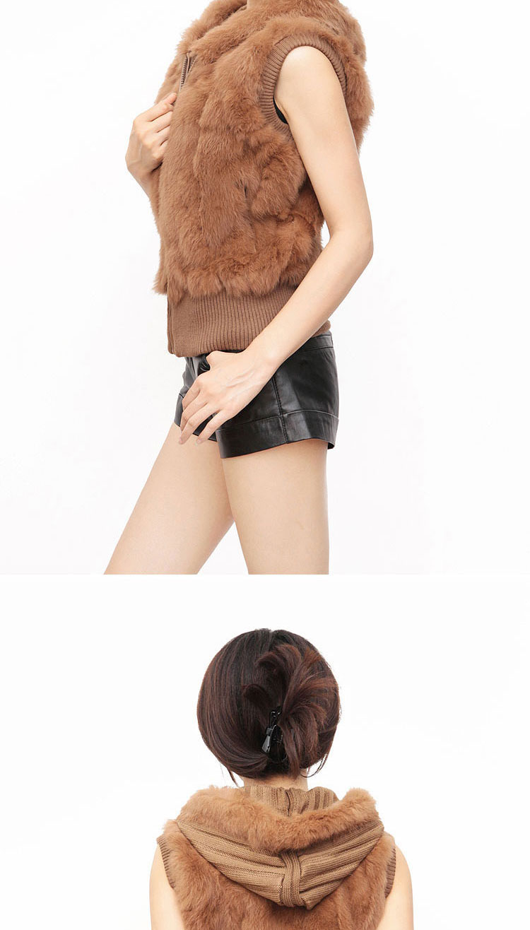 Thỏ lông cỏ vest vest lông Áo mưa mùa thu và mùa đông mới vest ngắn nữ chống mùa giải phóng mặt bằng đặc biệt áo lông nữ