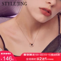 Ожерелье, цепочка до ключиц, подвеска, стиль, серебро 925 пробы, простой и элегантный дизайн, подарок на день рождения