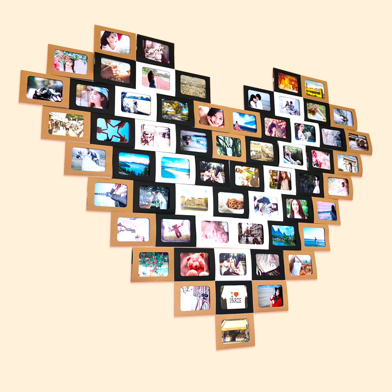 Creative DIY Photo Wall Composition Cardboard Photo Frame 6 Inch 3 Adhesive 5 Picture Frame Dormitory Bedroom Decoration 8 Wall Sticking 7 Hanging Wall