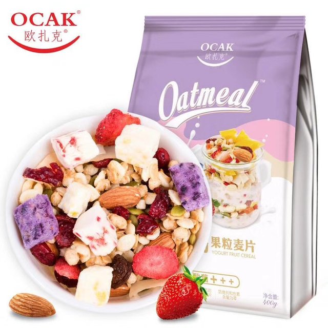Auzac Yogurt Fruit Grain Nuts Macko Wheat Slices Ready-to-eat Nutritious Quick Food Lactic Acid Lactic Acid Lactic Acid Bacteria Fruit Oats