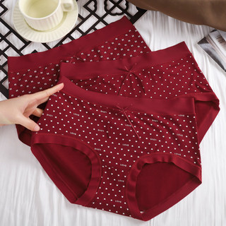 Red Zodiac Year Underwear for Women, Modal Antibacterial Shorts, Mid-Waist Breathable and Comfortable Seamless Briefs for Girls in the Year of the Horse