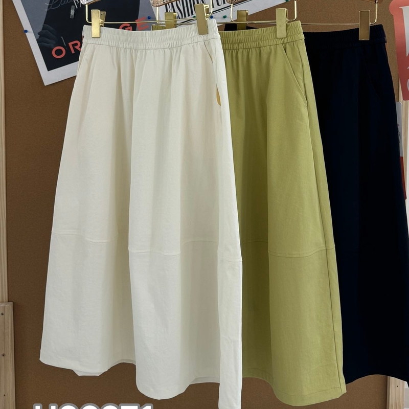 Orange-Colored Beautiful Floral Skirt 66271 for Young Girls and Students, 2026 Summer Thin High-Waisted Fresh Style Half Skirt