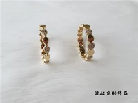 Pomeranian Pháp nhập khẩu vàng 18K lưu ý vàng thích hợp ánh sáng sang trọng retro thiết kế cao cấp bị hỏng đĩa kim cương thả nước - Nhẫn