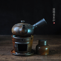 Boiling tea stove alcohol stove rough pottery ceramic tea set kung fu tea ceremony tea cooker tea maker teapot stove antique warm tea stove