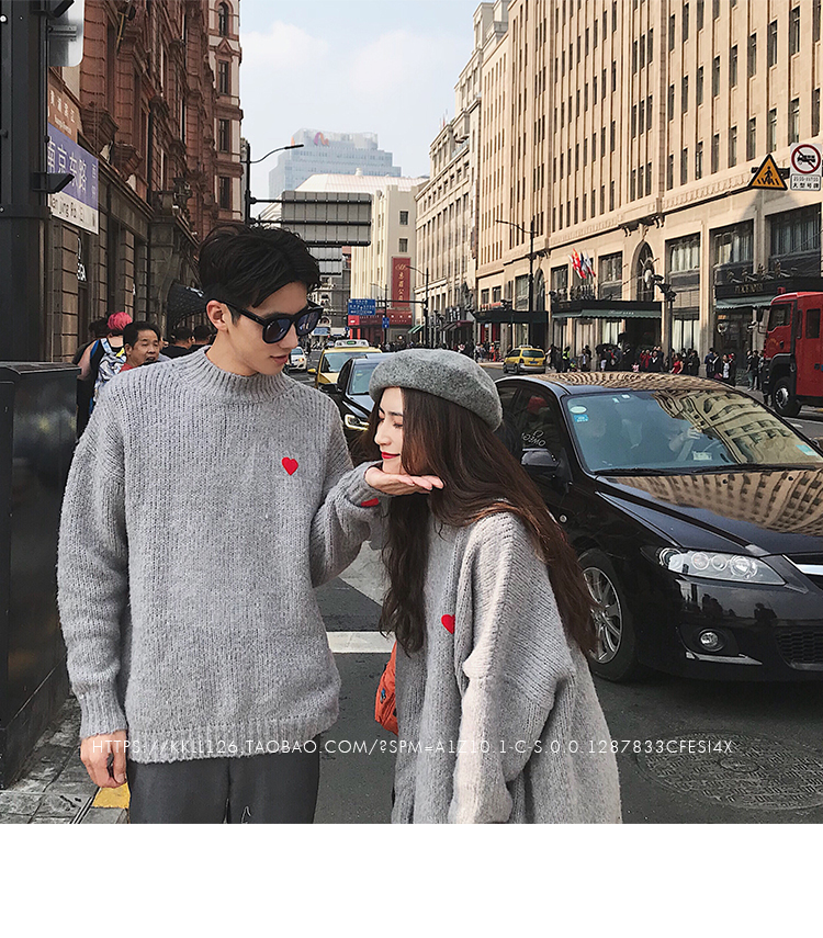 Nhà của em gái 2018 người yêu mới tùy chỉnh trong đoạn dài tình yêu váy len nữ mùa đông lười áo khoác thời trang nữ đẹp