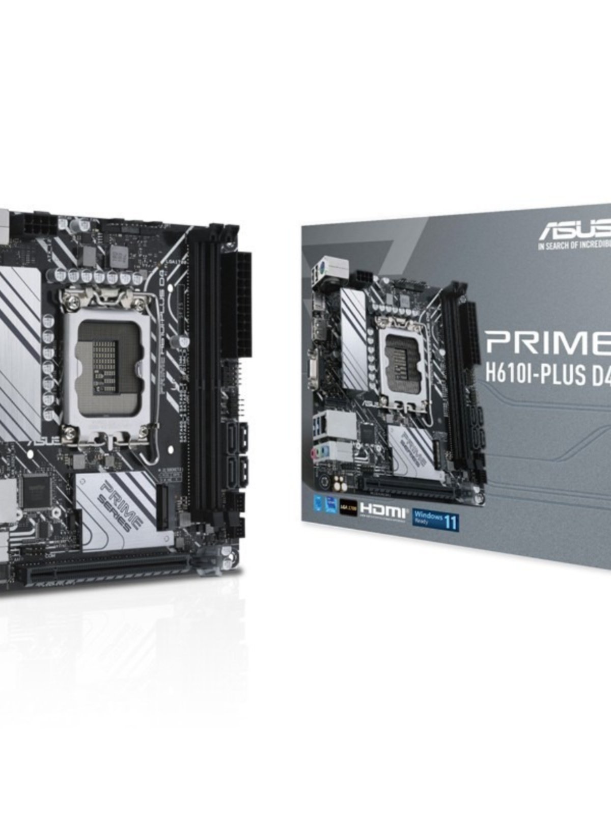 Asus Prime H610I-Plus D4 Mini Itx Motherboard Supports I3 12100