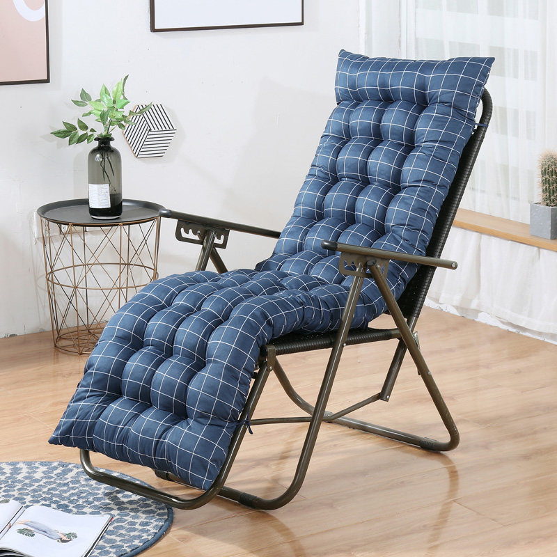 Bamboo chair cushion four seasons universal reclining chair cushion autumn and winter thickening folding chair cushion cushion cotton cushion lunch break office cushion