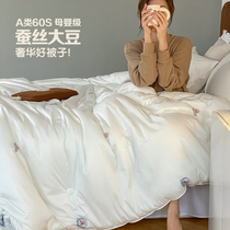 High-end paragraph 60S jacquard tencel cotton A kind of mother and baby grade soybean silk quilt quilted by the core spring and autumn by the winter quilt