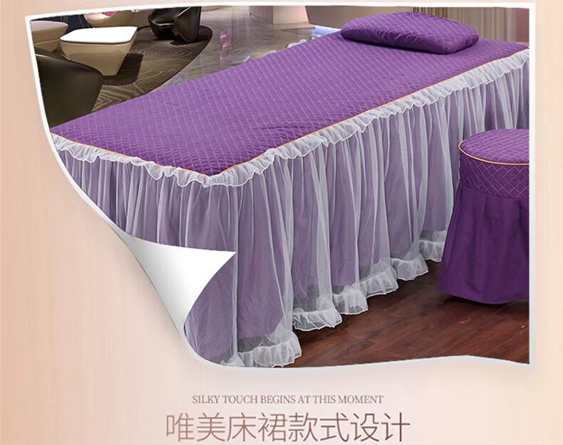Các gia đình mới bốn bông giường giường trị liệu ren bedspread vẻ đẹp massage bông váy thẩm mỹ viện gói giường - Trang bị tấm drap giường spa