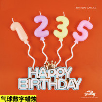 Digital candle large birthday candle full moon children birthday party cake decoration balloon candle