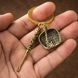 Латунное совок, креативный брелок с застежкой, брендовая цепь, на удачу, популярно в интернете