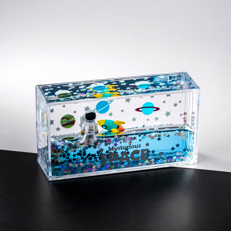 Astronaut desktop ornament Creative personality desk living room decoration room space quicksand tweaks