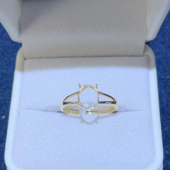 18k gold au750 ring holder 7*9 can be customized