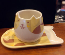 Xingba ke Dog year dog plate Water cup Cute and beautiful Sunshine collection cup and saucer set