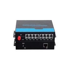 8 telephone with network optical end machine voice RJ11 fiber transceiver single multi - mode SC FC ports one pair