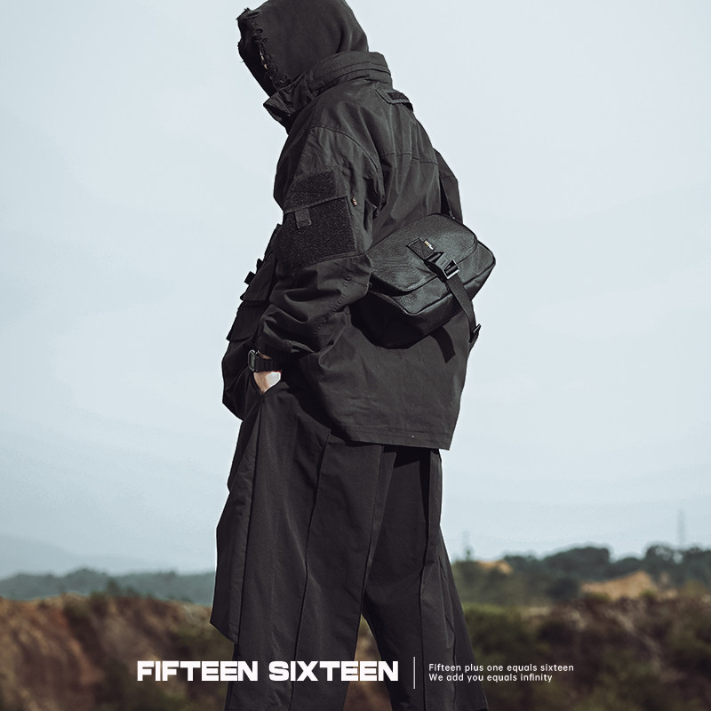 15 15 16 black ballistic nylon slanted satchel satchel bag machine for men's carry-on backpack cordura chest bag-Taobao