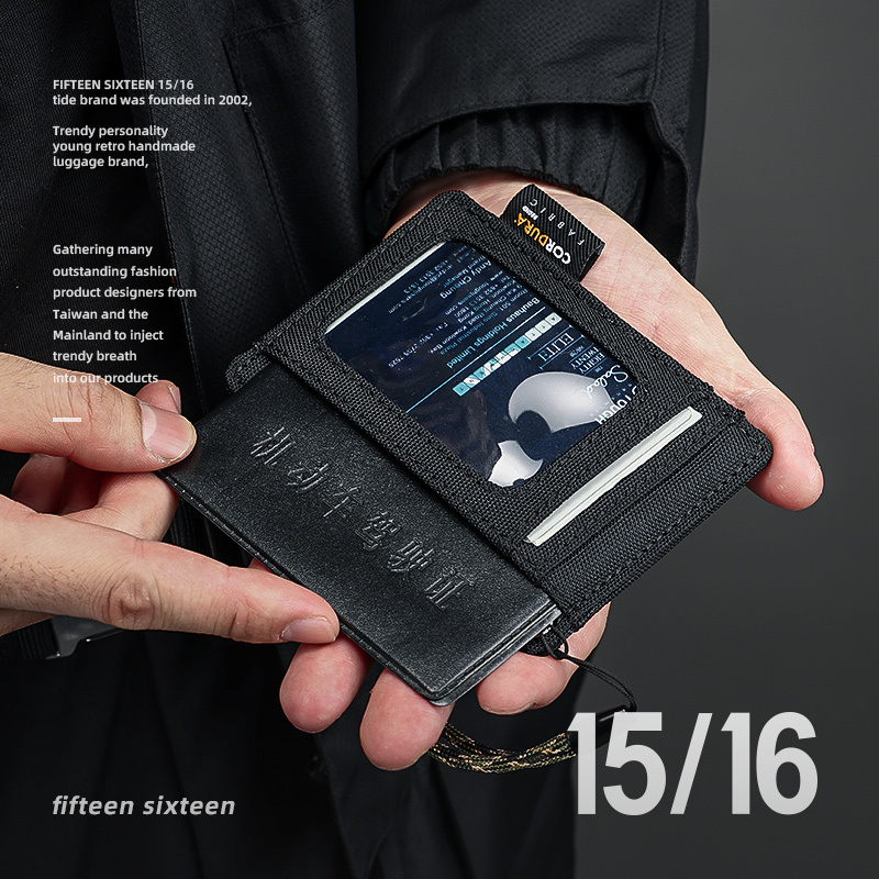 15/16 Cordura 1680D Ballistic Nylon Card Holder Ultra-Thin Driver's License Card Case Work Id Badge Lanyard 15/16 Cordura 1680D Ballistic Nylon Card Holder Ultra-Thin Driver's License Card Case Work Id Badge Lanyard