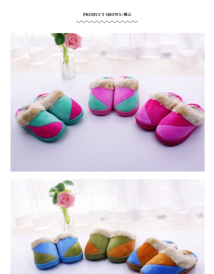 Pantoufles enfants en coton - semelle caoutchouc - Ref 1010328 Image 13