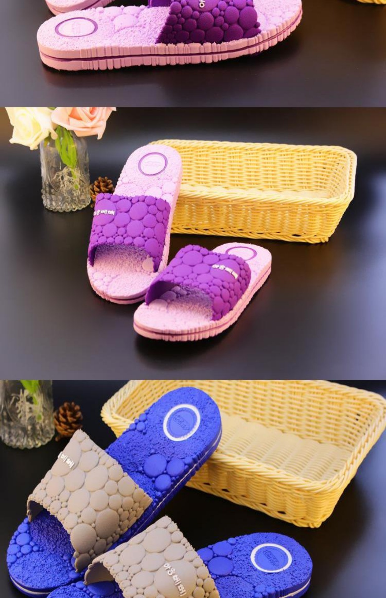 Dép đi trong nhà mùa hè cho nam và nữ trong nhà chống trượt dày đáy mùa hè dép sandal nữ đi học