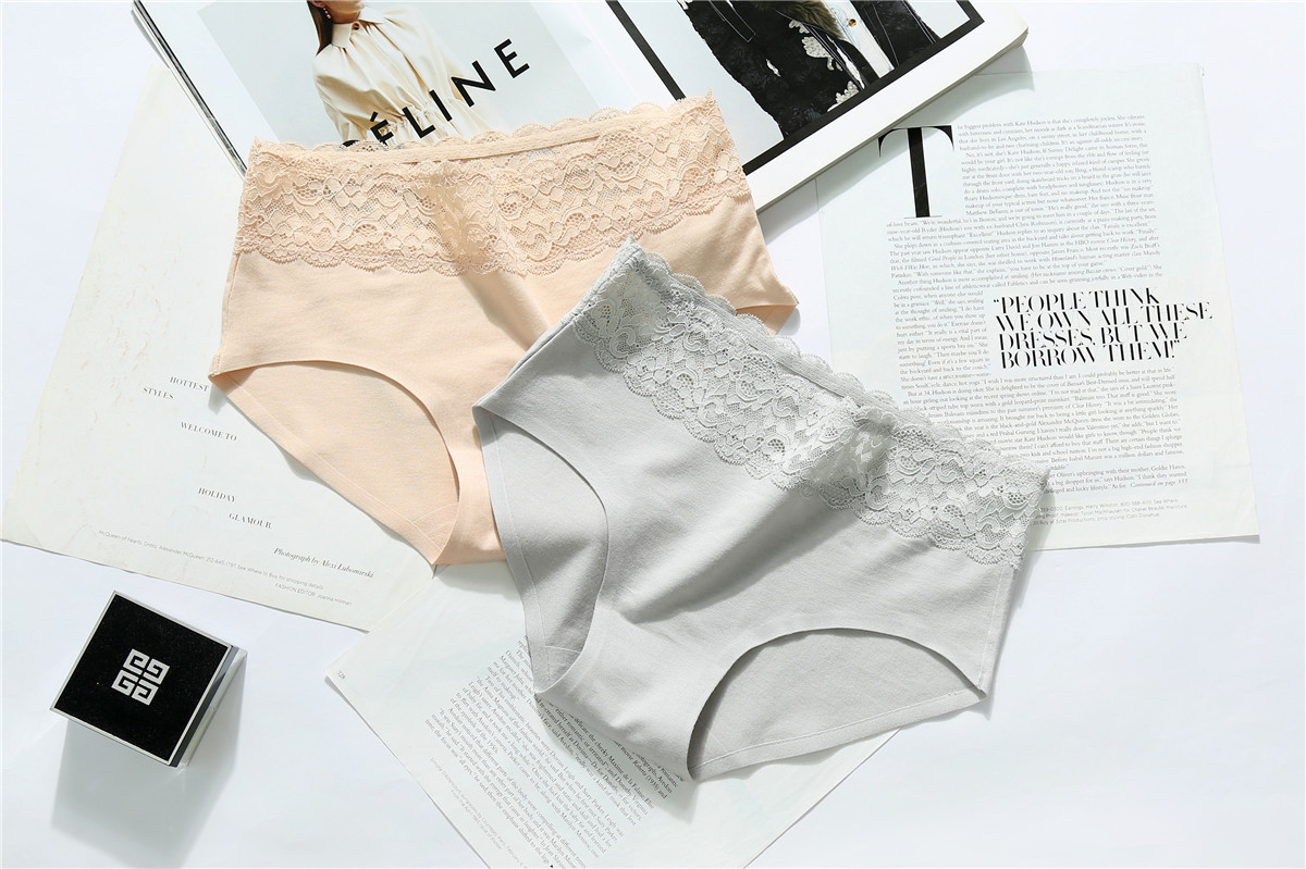 Mùa thu và mùa đông mới eo cao liền mạch đồ lót một mảnh cotton nữ tóm tắt ren Nhật Bản 0826 quần lót nữ cho người béo
