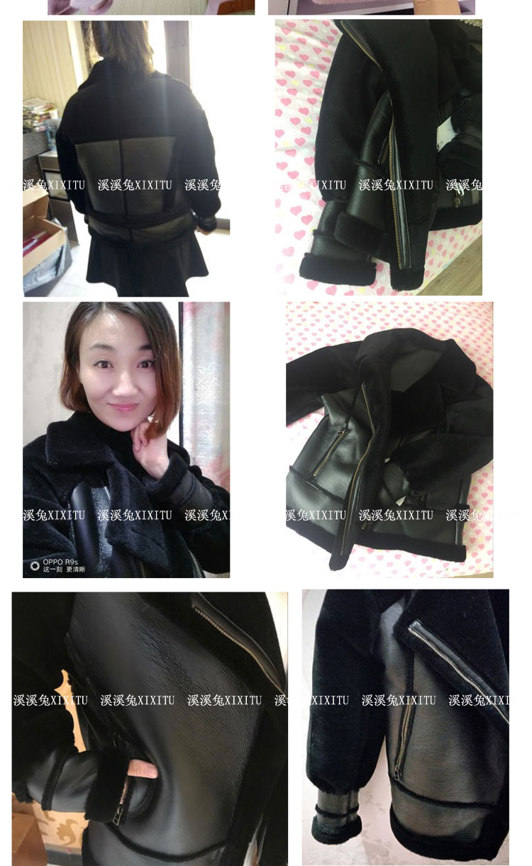 2018 new Haining len fur coat lông một ladies coat xe máy quần áo Mỏng cừu cắt đặc biệt cung cấp áo lông cừu zara