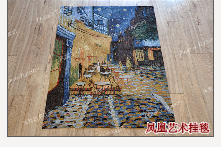 Гобелен 凤凰艺术挂毯 梵高名画欧式提花壁毯 古典ins大挂布客厅卧室背景 Phoenix Art tapestries