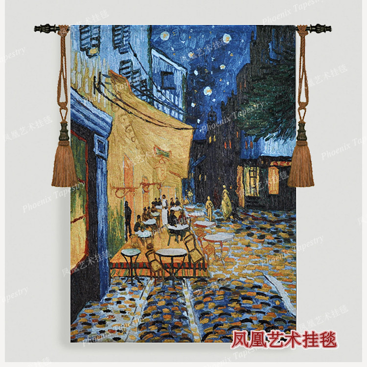 Гобелен 凤凰艺术挂毯 梵高名画欧式提花壁毯 古典ins大挂布客厅卧室背景 Phoenix Art tapestries