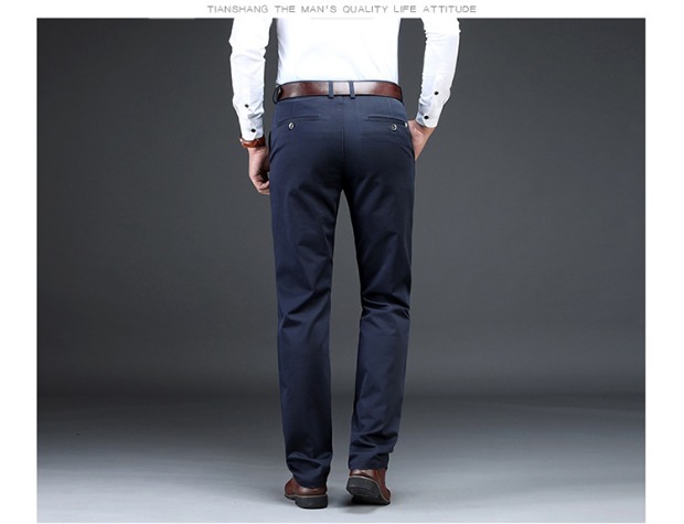 Mùa thu và mùa đông dày quần thường xuyên quần lỏng nam Tiansi kéo dài kích thước lớn quần kinh doanh quần nam quần quần lót nam