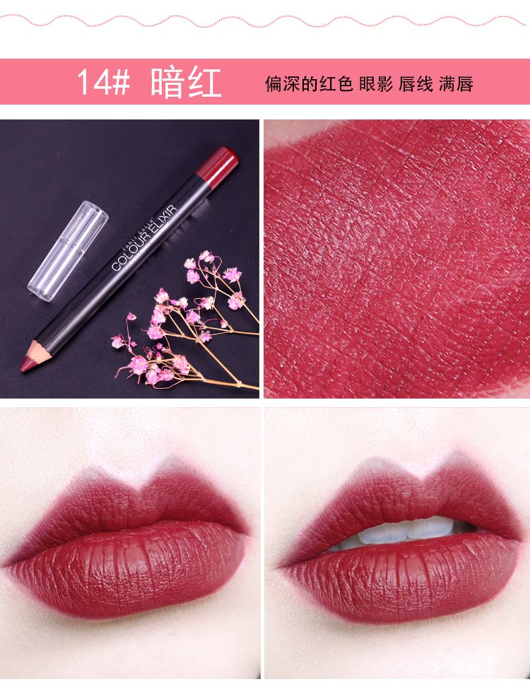 Smile Lip M Lip Pen Eye and Lip Pen Matte Smooth và Sleek Màu sắc tốt Son môi Lip Line Painted Pattern Open Corner - Bút chì môi / môi lót 	son bút chì của đức