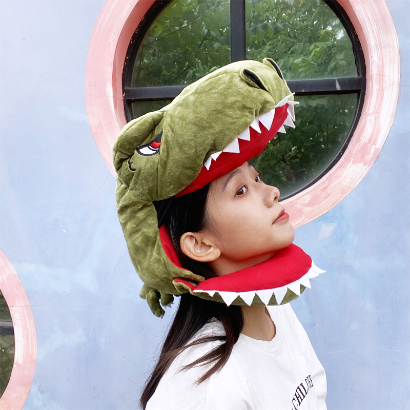 Cartoon hat headwear photo performance props sand sculpture gift jk vibrato net red cute female dinosaur headgear ins