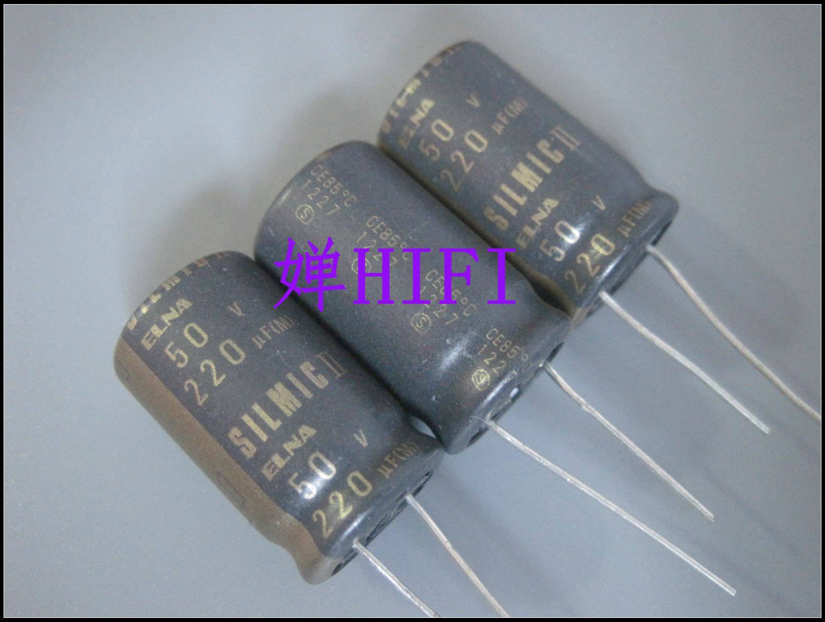 ELNA Японский подлинный конденсатор Ina SILMIC II 50v220uf 16v25 из матовой меди для повышения температуры ног Изображение 1