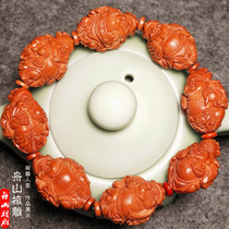 Su Gong boutique big seed olive nuclear carving hand string Ruyi God of wealth mens play bracelet Olive nuclear nuclear carving first village