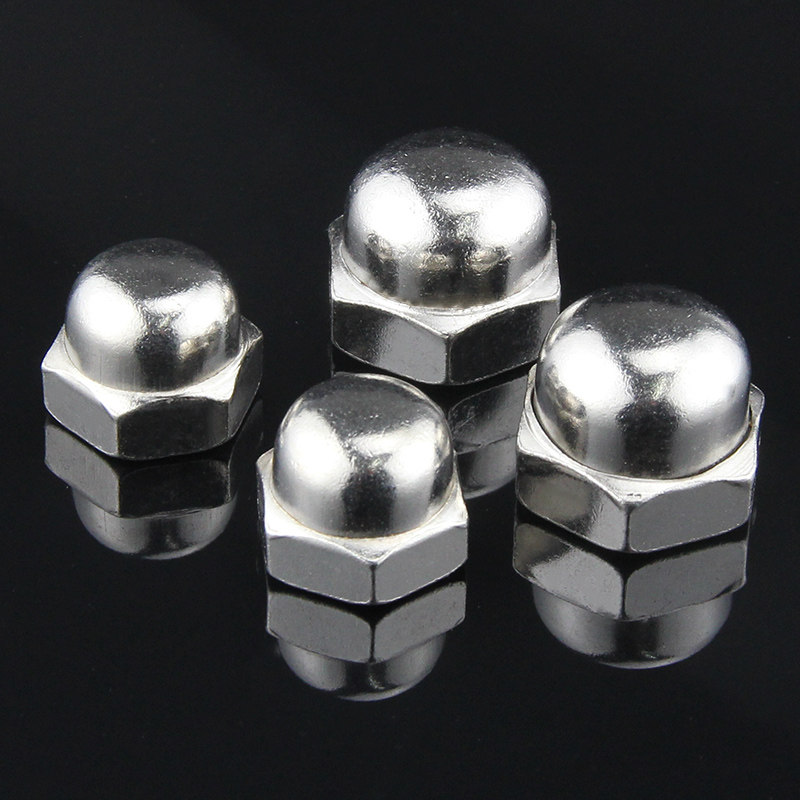 GB802 cover type nut plated nickel combined cover mother spherical screw cap M3-M20 decorative screw cap hexagonal cap-Taobao