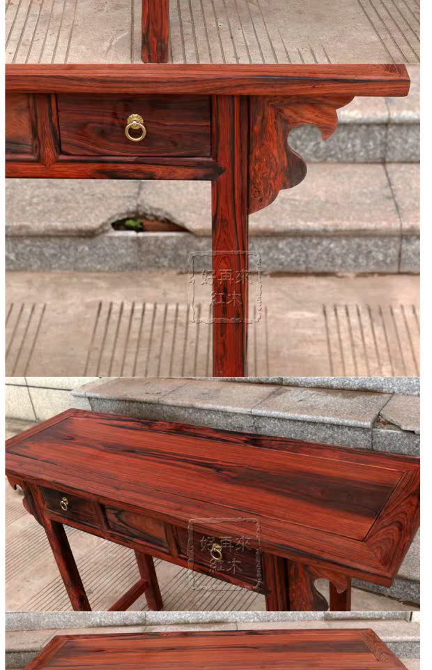 Đồ gỗ gụ Lào gỗ hồng đỏ Trung Quốc ngồi xổm trường hợp đầu hiên bàn cho bàn - Bàn / Bàn bàn gỗ hiện đại