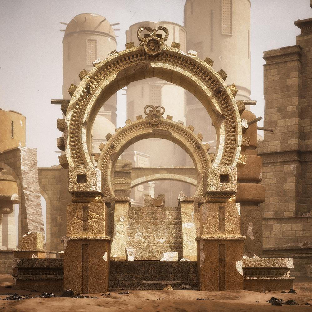 图片[9]-K037 古代神殿建筑3D模型c4d/blender/fbx/obj-cg男孩