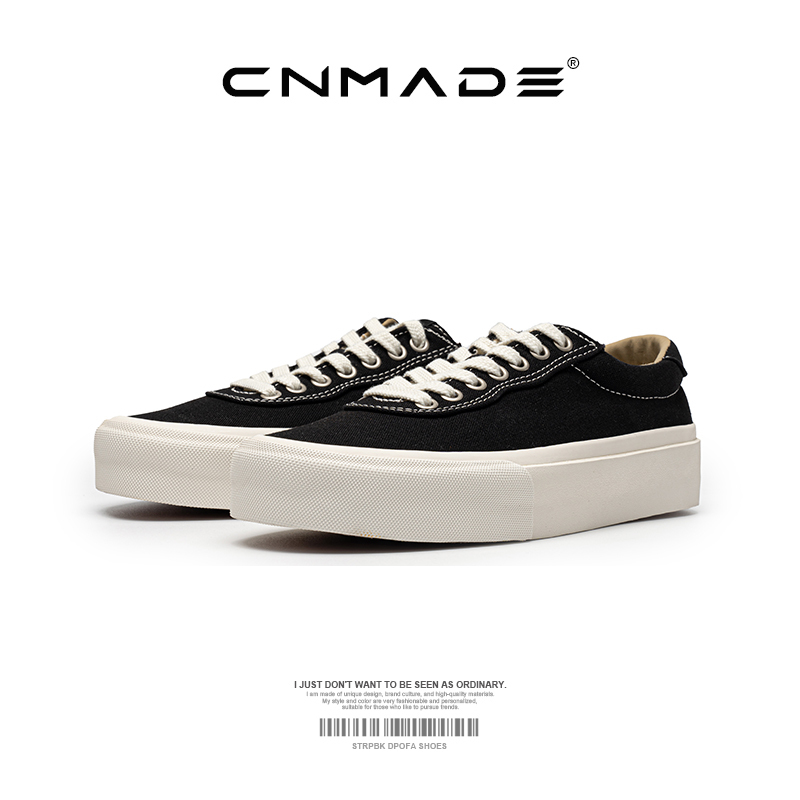 Cnmade S/S Vulcanized High-Density Canvas Shoes for Men and Women 2026 Summer Classic Simple Low-Top Thick-Soled Sneakers