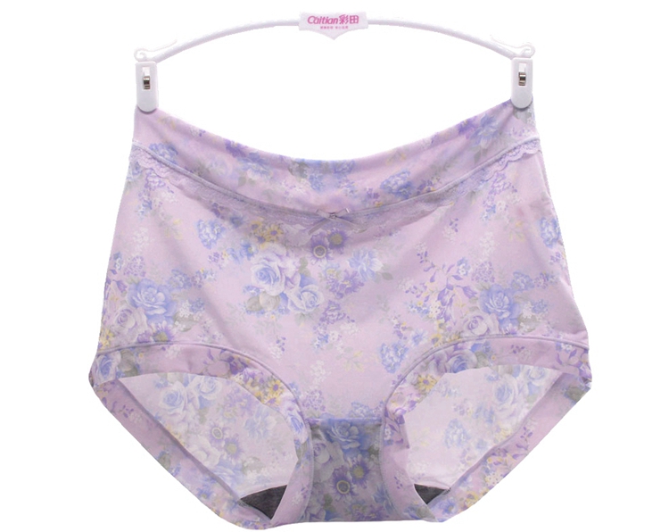 Mới Caiti Bà Graphene Đồ lót khô Phụ nữ Eo cao Bụng Kích thước lớn In Ice Silk Fat MM Boxer quan lot nam