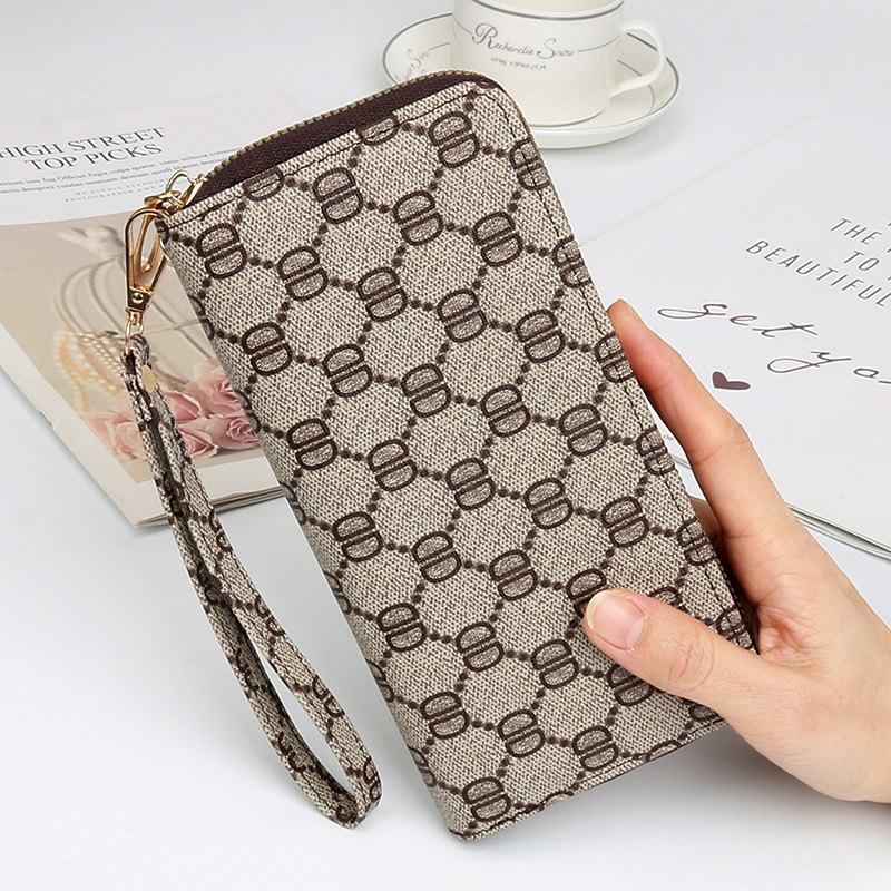 Large-Capacity Zipper Wallet for Women, Long Fashion Women's Wallet, Clutch Bag, New Mobile Phone Bag, Korean Style Coin Purse