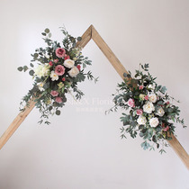 Simulation Flowers Rose Composition Floral Wedding Arch Flower Art Photography Shooting Props Shop Window Design Pendulum can be customized