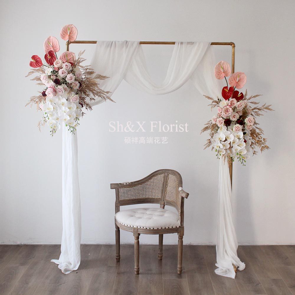 Simulation Flower Rose Composition Floral Wedding Decoration Flowers Road Leading Background Floral Photography Studio Decoration Props Hem