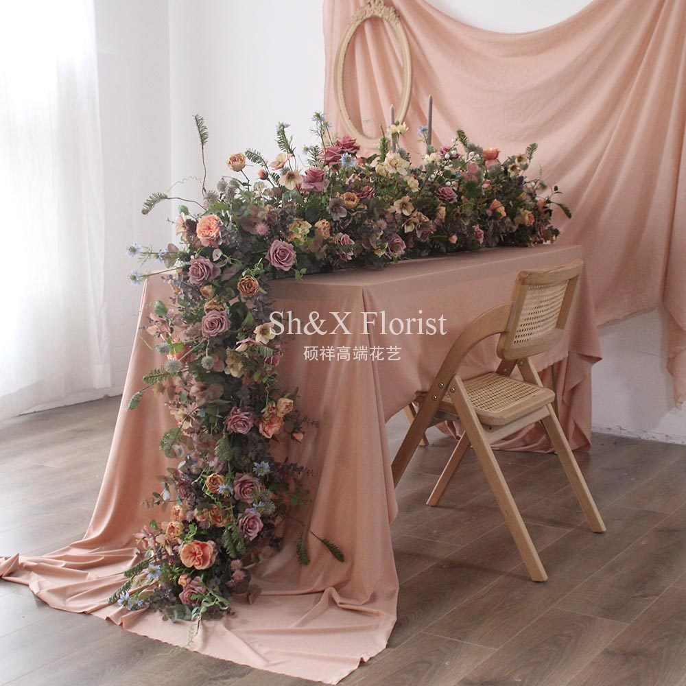 Artificial flower rose fake flower table flower wedding table decoration photography shooting props dessert cafe decorative flower
