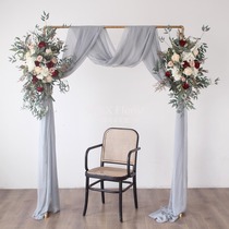 Simulation flower rose embroidered ball combined floral wedding decoration flower background board fake flower photo shoot prop swing piece