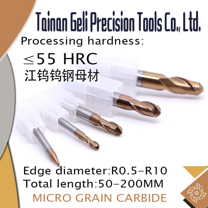 2-edged tungsten steel alloy ball head CNC numerical control round head milling cutter R3 3 5456810 lengthened 50 50 100 ~ 200mm-Taobao