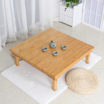 Folding table Nanzhu Kang table Solid wood tatami table Square Kang table Dining table Tea table Small square table Low table