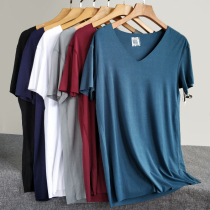 ( 40 yuan 2 pieces of clearance ) Markless Moder men short-sleeved t-shirts v youth underpacked tops Summer fine repair