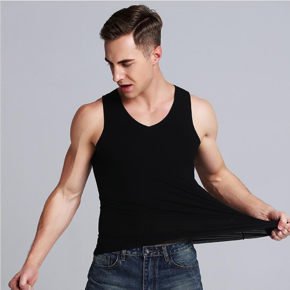 (Point vào phiếu giảm giá - cho giải phóng mặt bằng mùa) mens ren tay áo không tay vai t-shirt xà ngang v dẫn thủy triều mỏng.